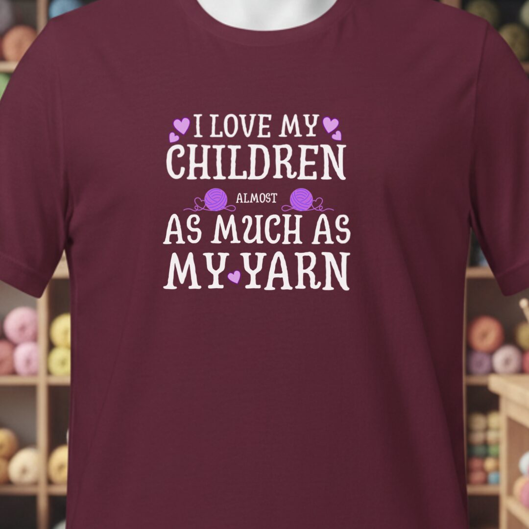 I Love My Children T-Shirt Maroon t-shirt