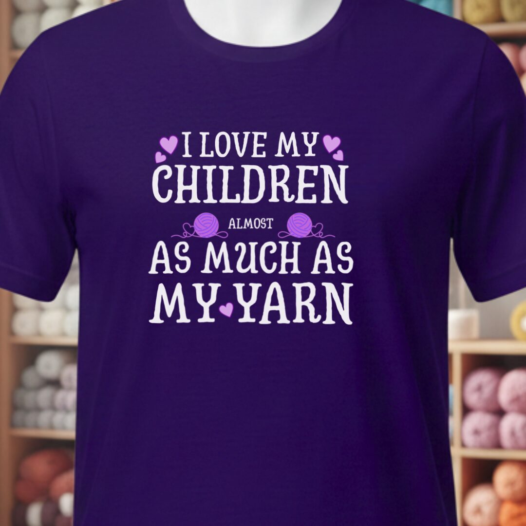 I Love My Children T-Shirt Purple t-shirt