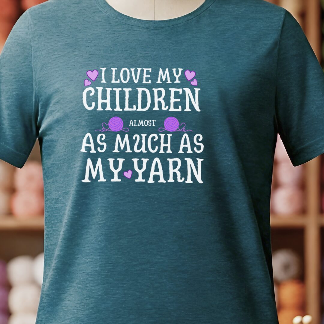 I Love My Children T-Shirt Teal Blue t-shirt