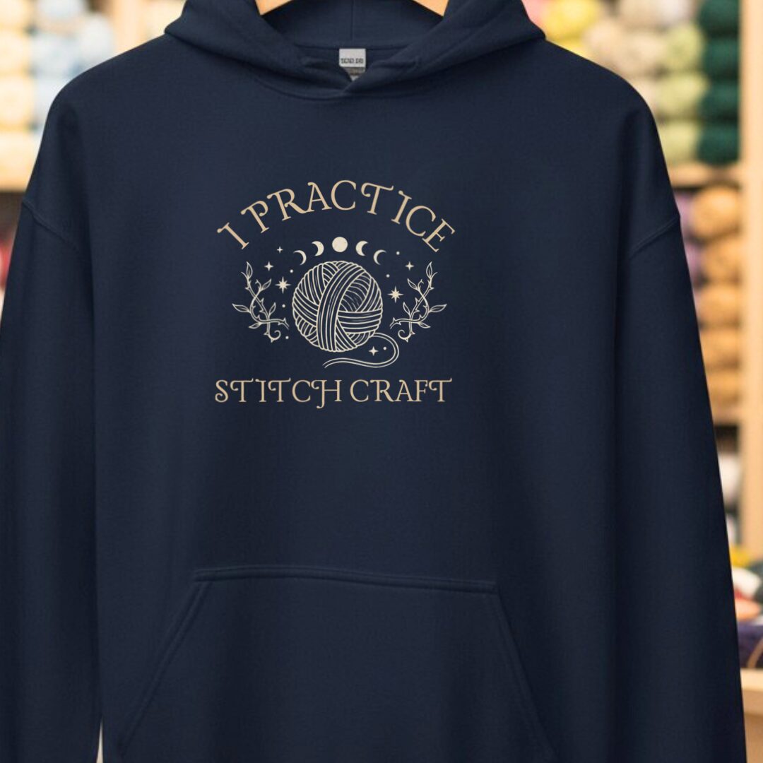 I Practice Stitchcraft Hoodie Navy t-shirt