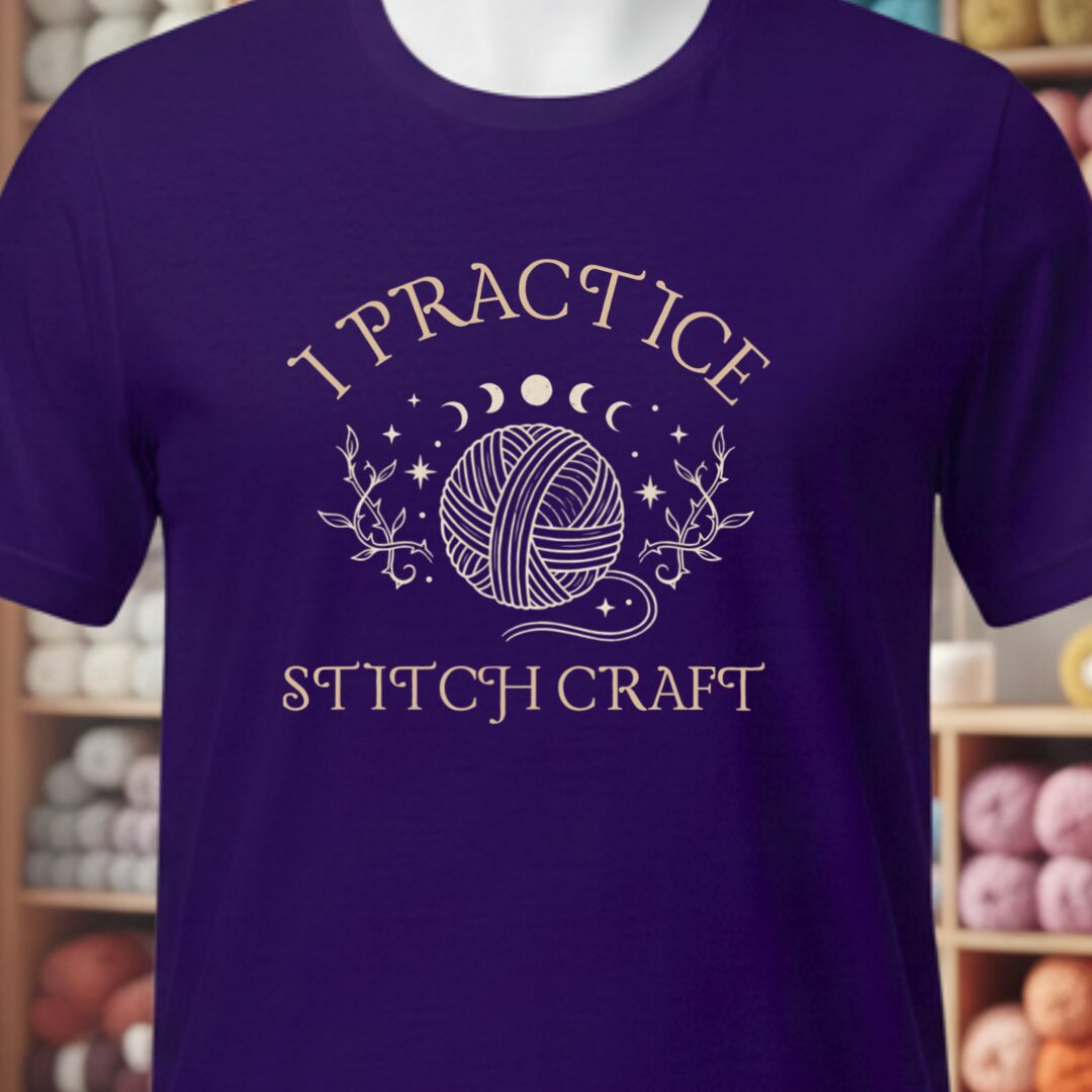 I Practice Stitchcraft T-Shirt Purple t-shirt