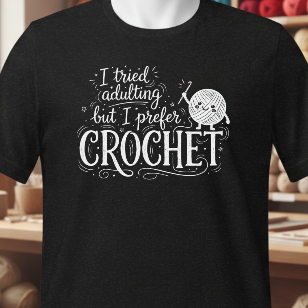I Prefer Crochet T-Shirt Black t-shirt