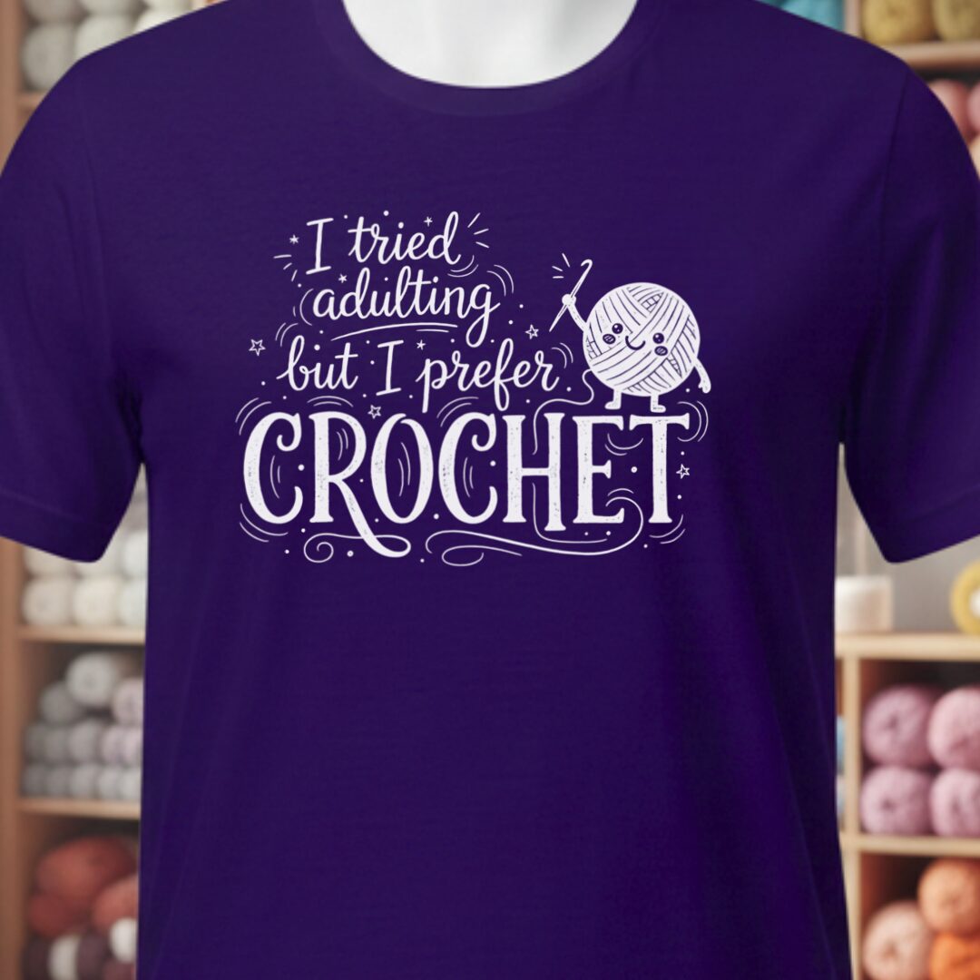 I Prefer Crochet T-Shirt Purple t-shirt