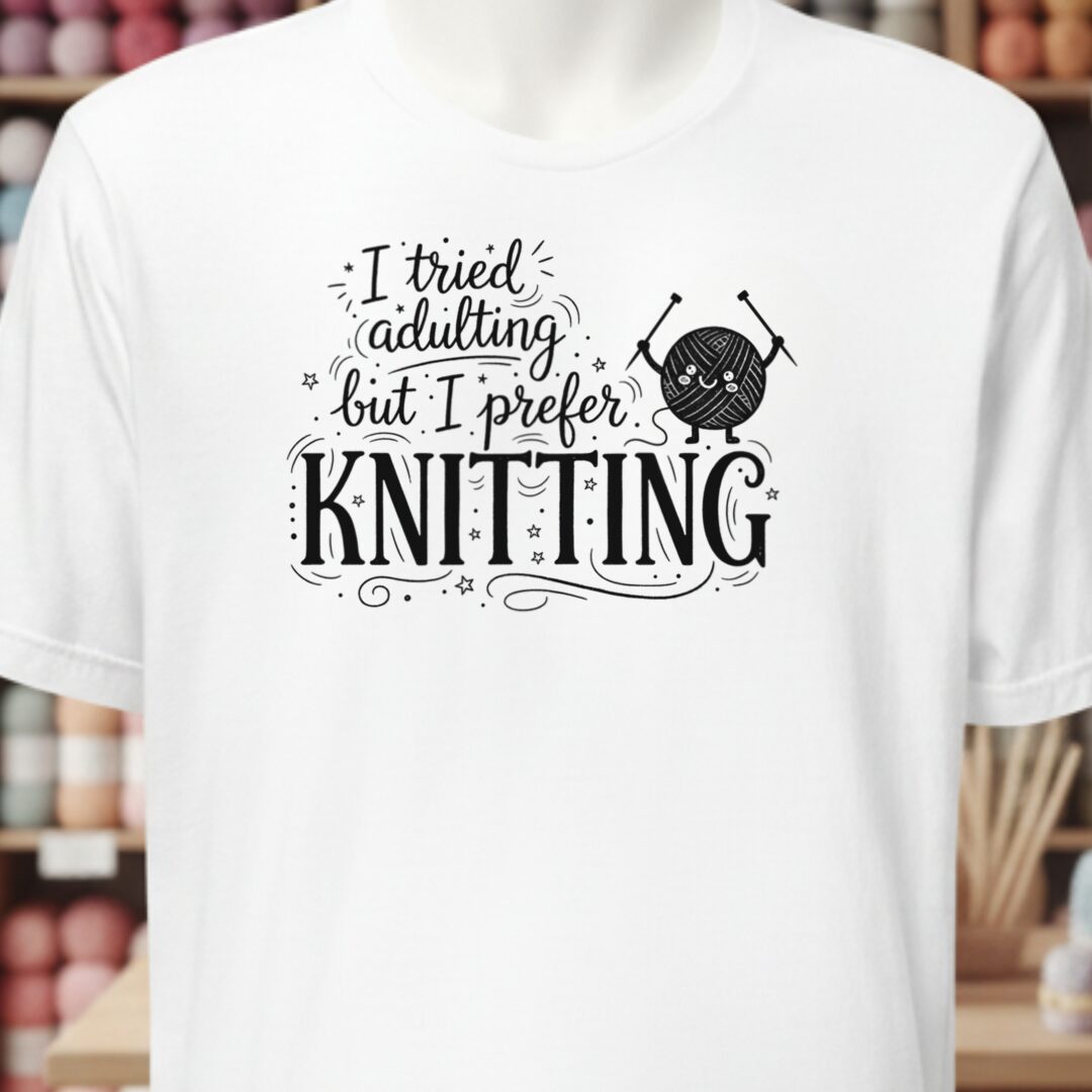 I Prefer Knitting T-Shirt White t-shirt