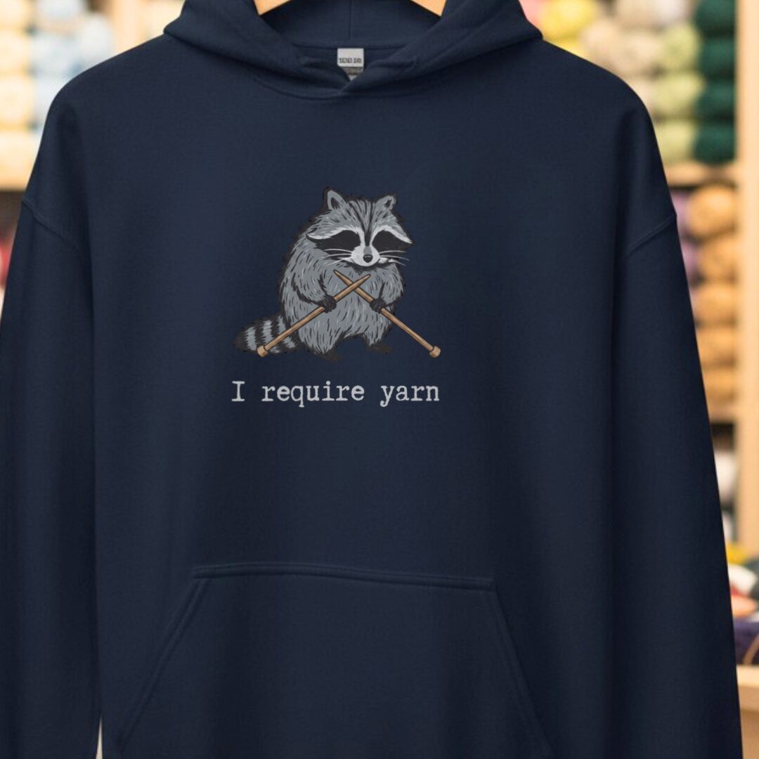 I Require Yarn Navy Hoodie.jpg