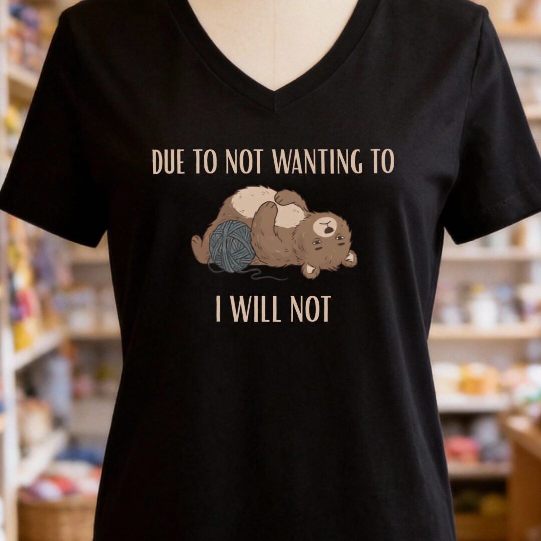I Will Not Black V Neck.jpg