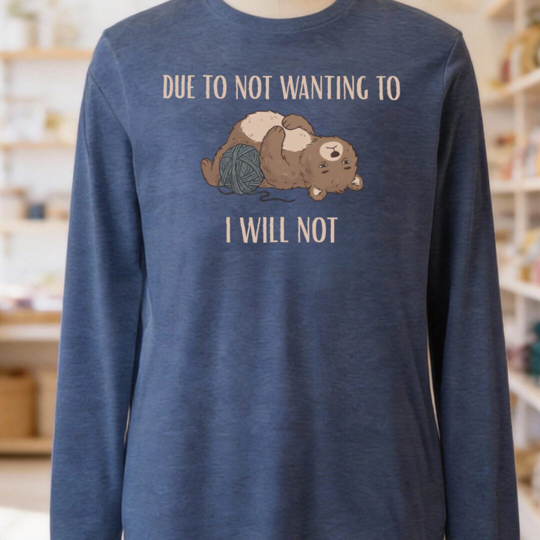I Will Not Heather Navy Long Sleeve Tee.jpg