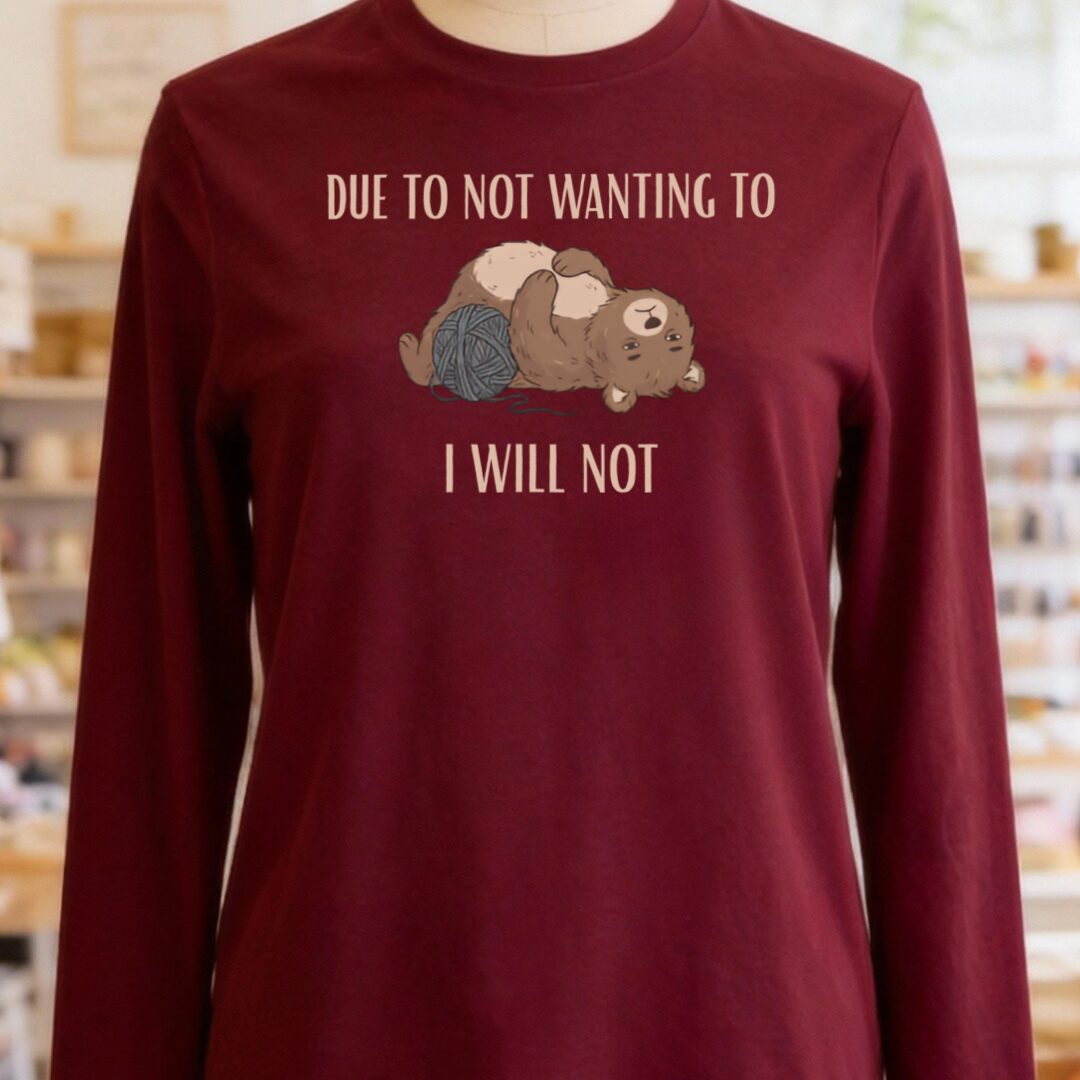 I Will Not Maroon Long Sleeve Tee.jpg