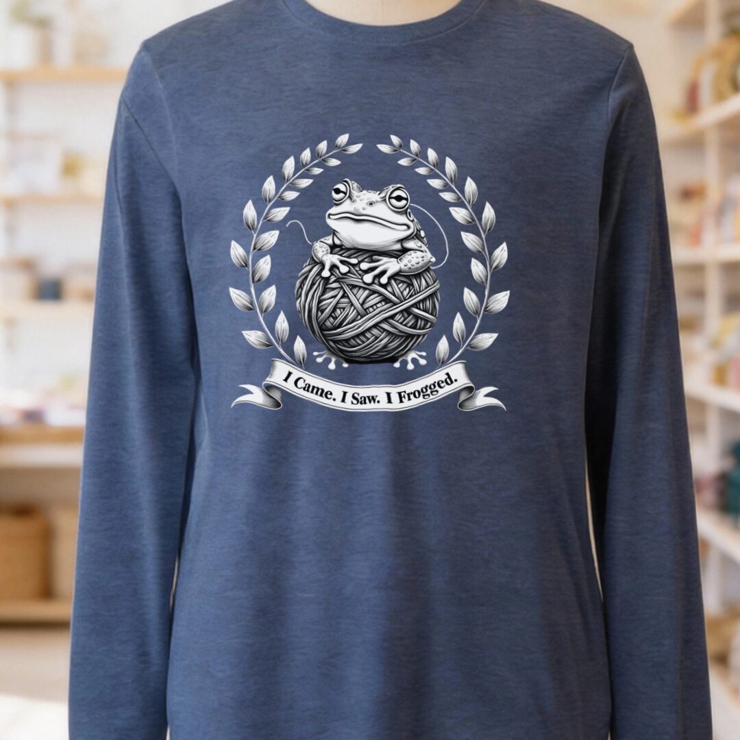 I came, I saw, I Frogged Long Sleeve Tee Navy t-shirt