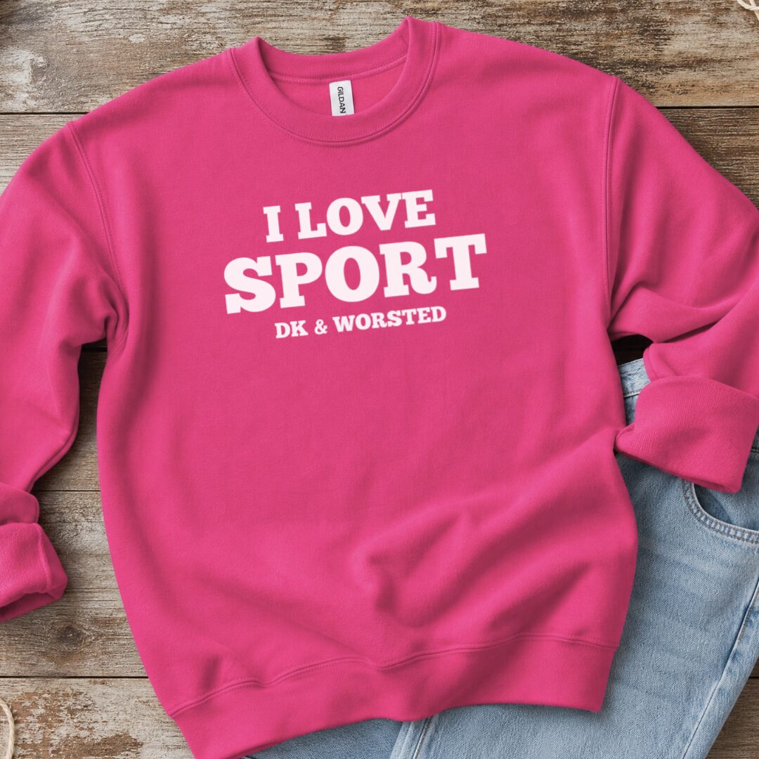I love Sport Sweatshirt Bright Pink t-shirt
