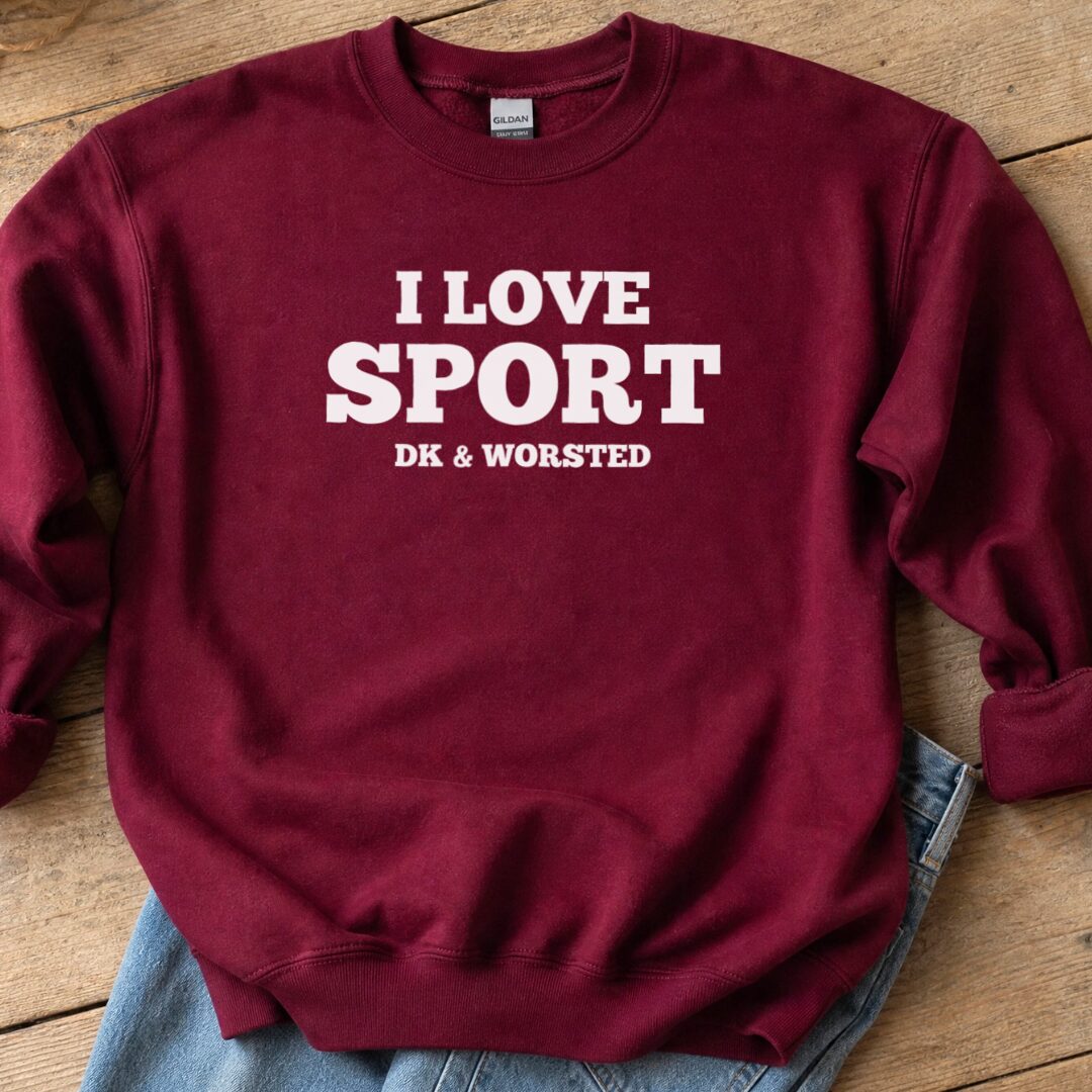 I love Sport Sweatshirt Maroon t-shirt