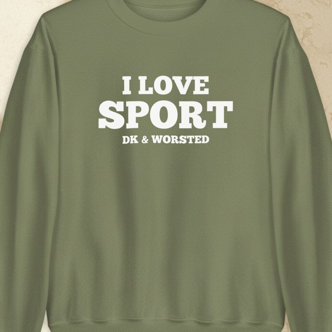 I love Sport Military Green Sweatshirt.jpg