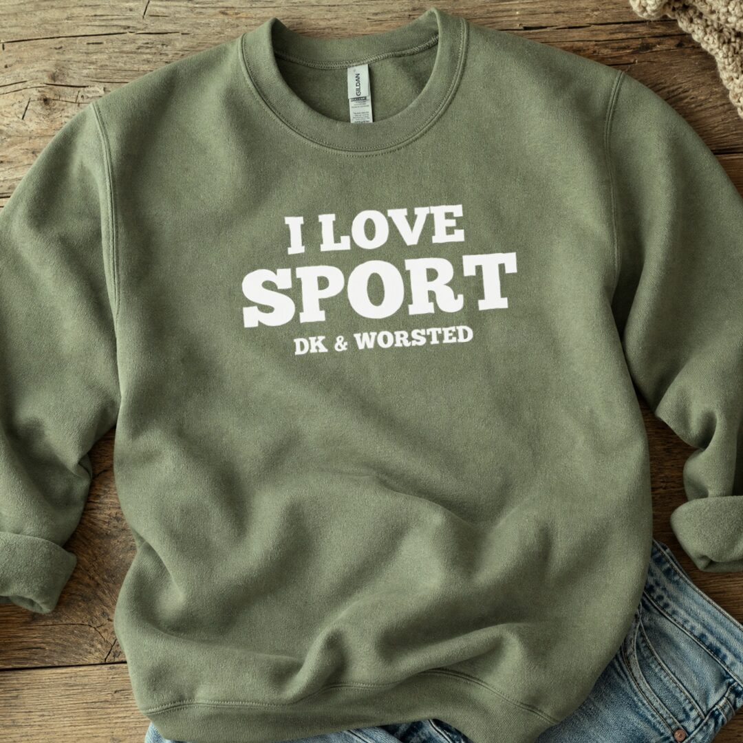 I love Sport Sweatshirt Military Green t-shirt
