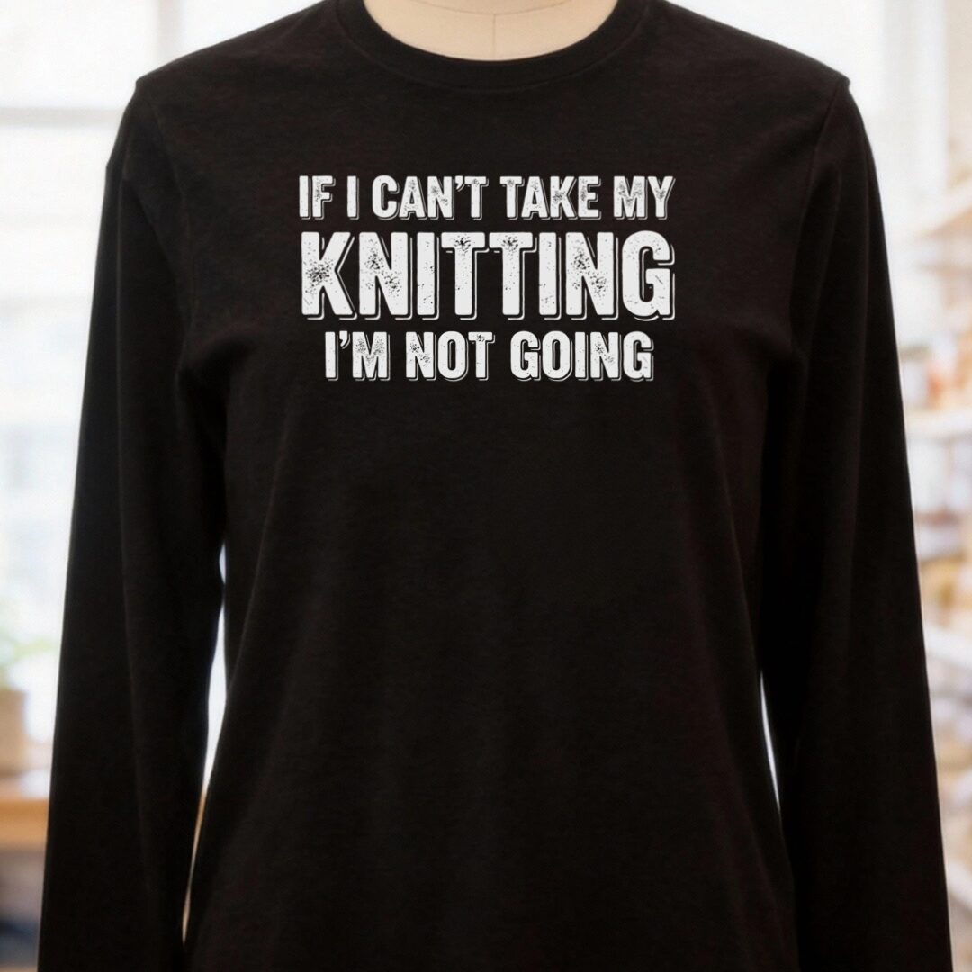 I'm Not Going Long Sleeve Tee Black Heather t-shirt
