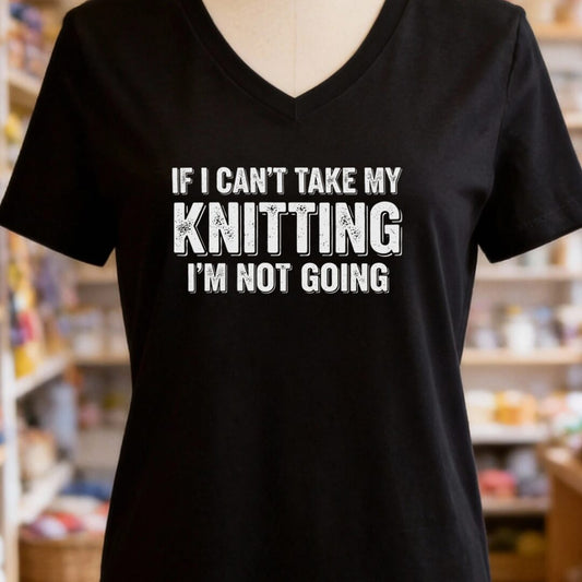 I'm Not Going V-Neck T-Shirt Black t-shirt