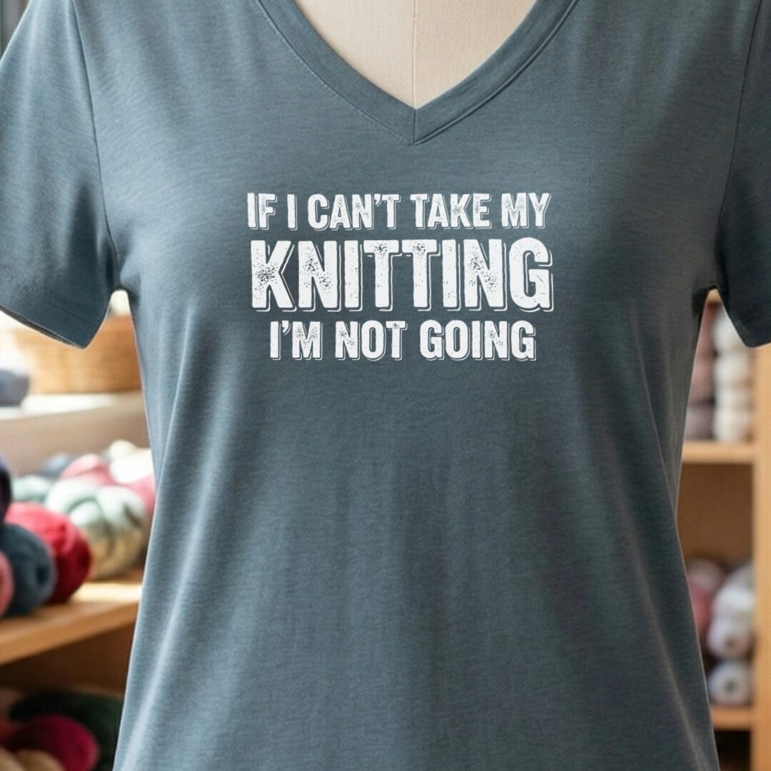 I'm Not Going V-Neck T-Shirt Slate t-shirt