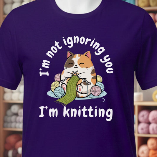 I'm Not Ignoring You T-Shirt Purple t-shirt