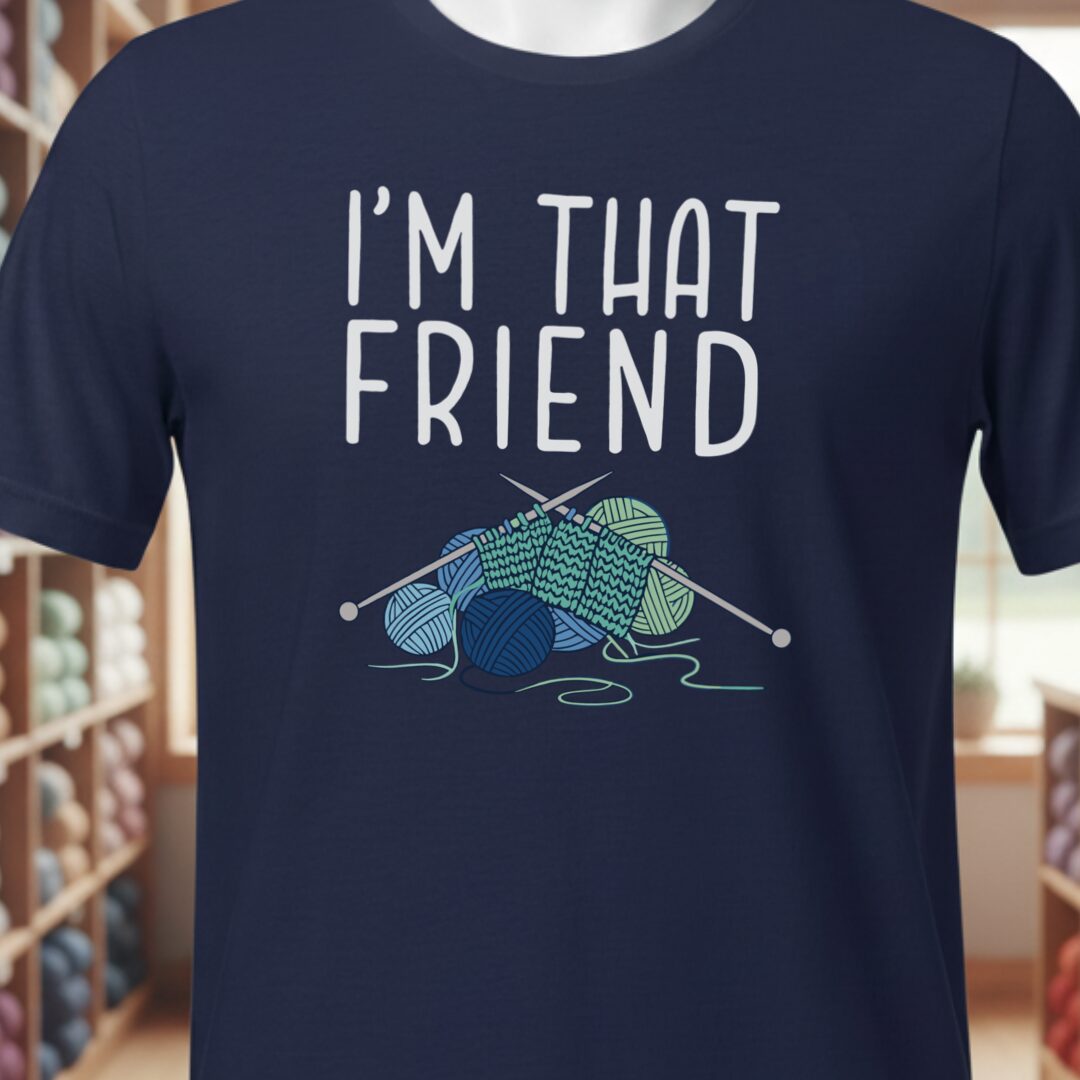 I'm That Knitting Friend T-Shirt Navy t-shirt