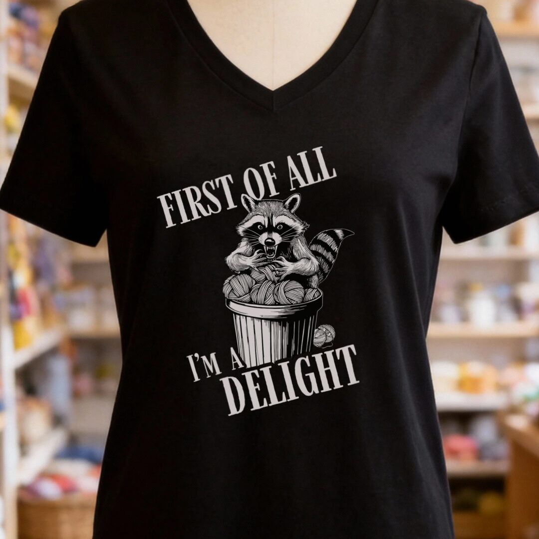 I'm a Delight V-Neck T-Shirt Black t-shirt