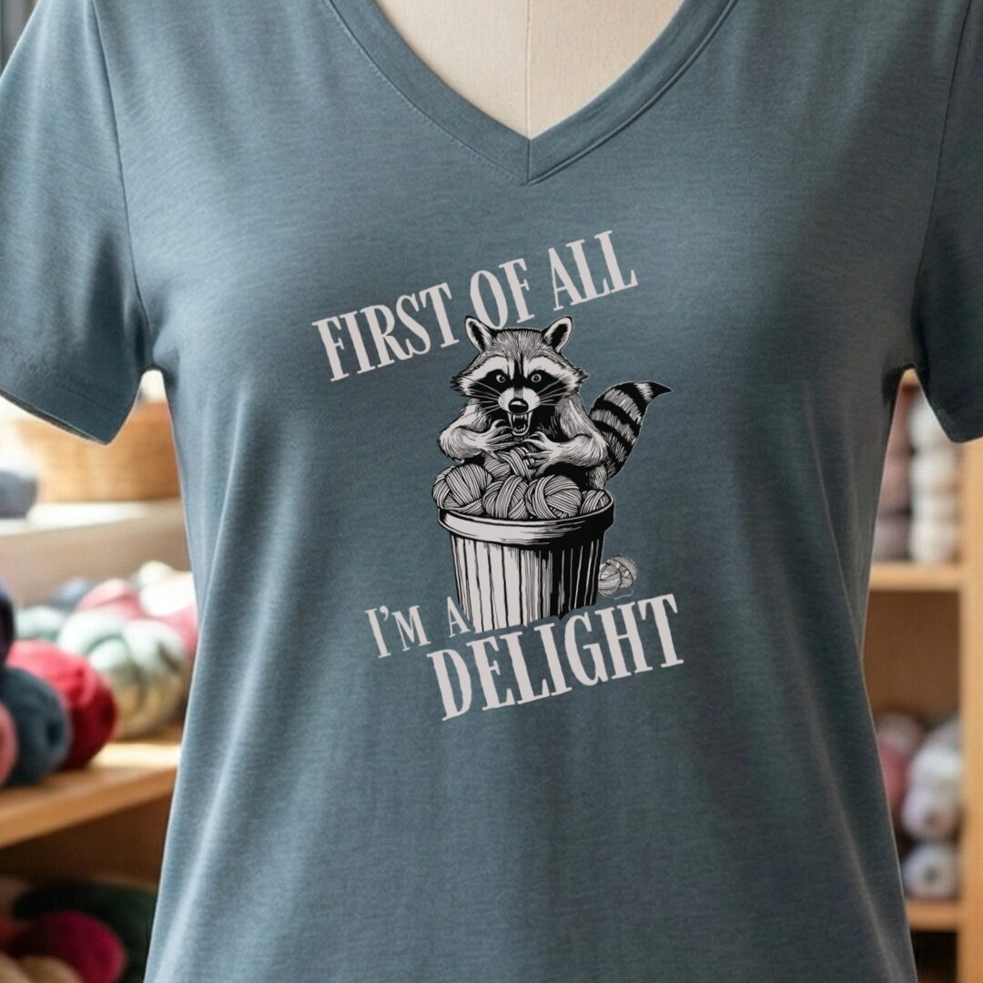 I'm a Delight V-Neck T-Shirt Slate t-shirt