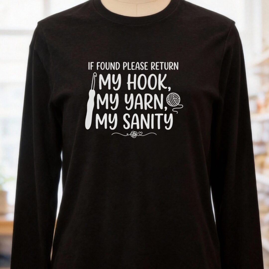 If Found Long Sleeve Tee Black t-shirt
