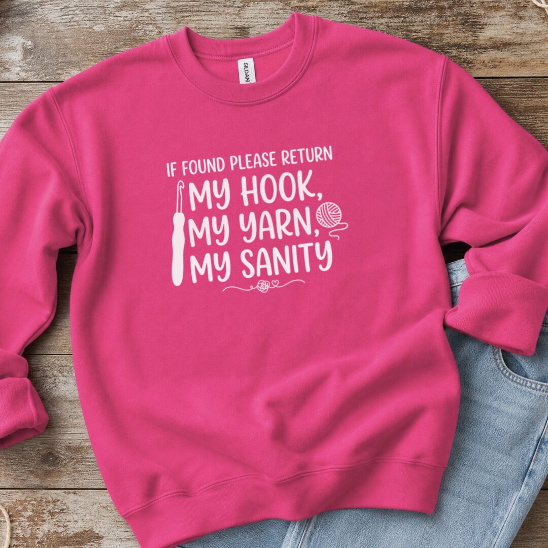 If Found Sweatshirt Bright Pink t-shirt