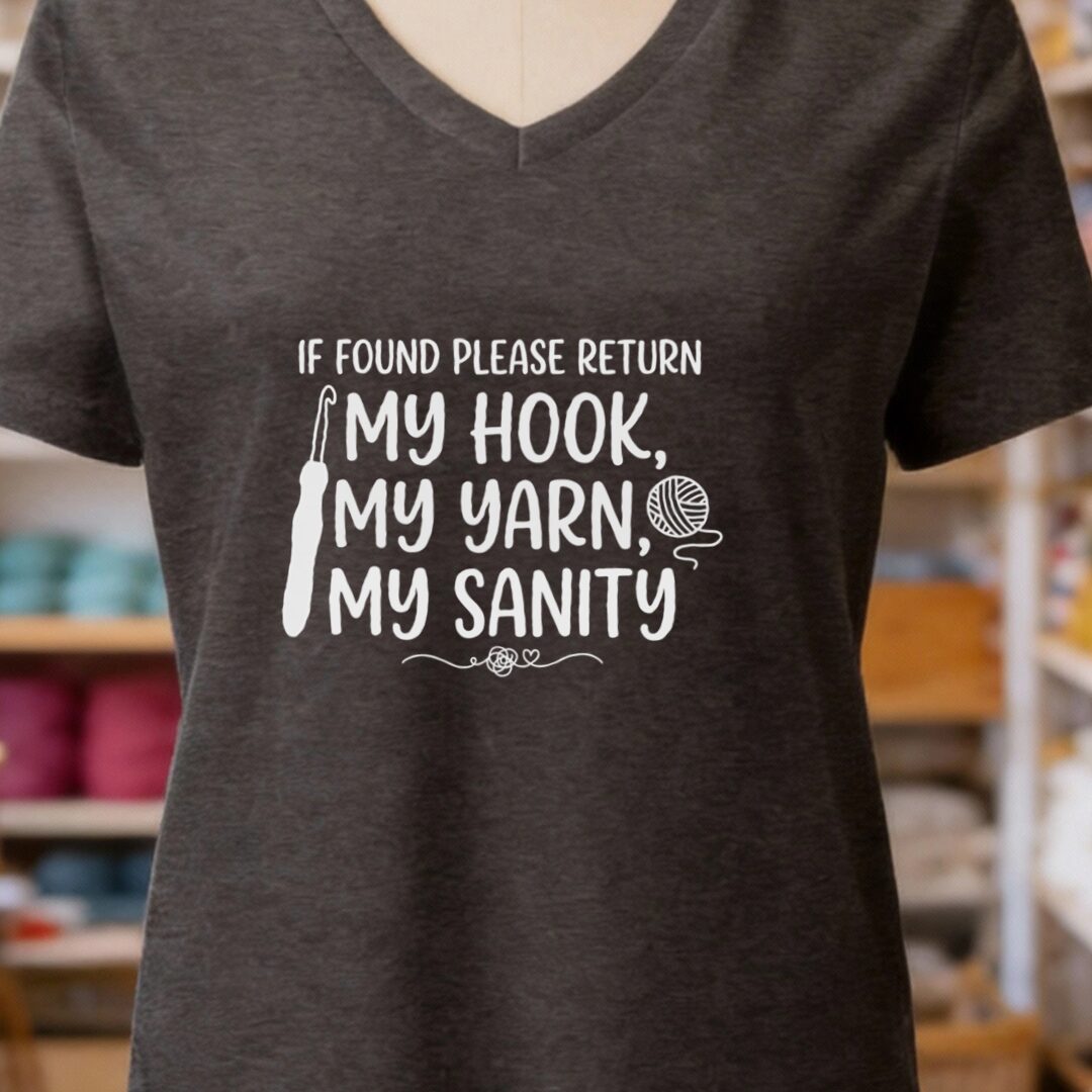 If Found V-Neck T-Shirt Dark Grey t-shirt