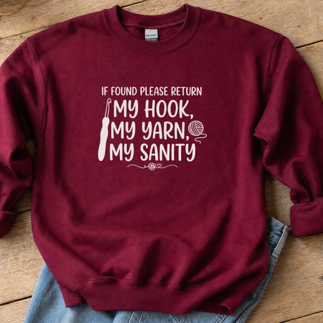 If Found Sweatshirt Maroon t-shirt