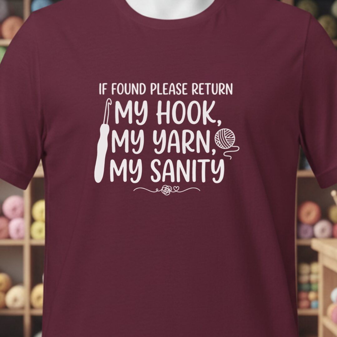 If Found T-Shirt Maroon t-shirt