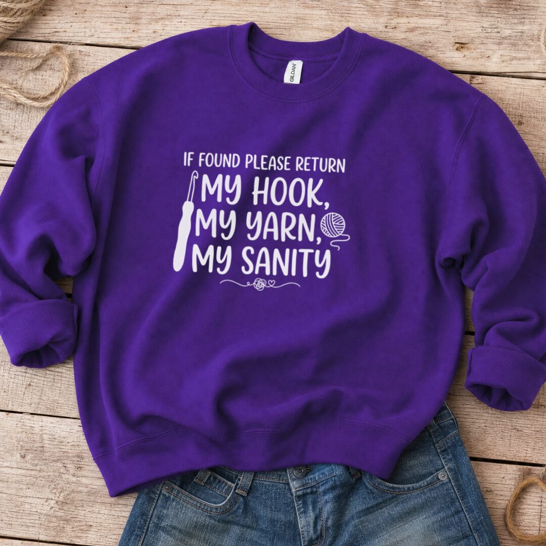 If Found Sweatshirt Purple t-shirt