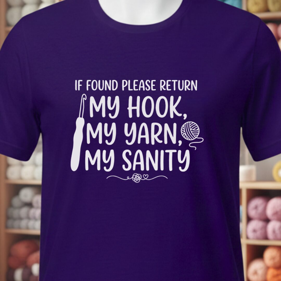 If Found T-Shirt Purple t-shirt