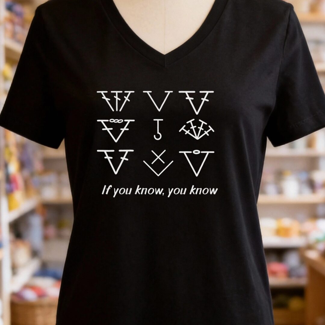 If you know, you know V-Neck T-Shirt Black t-shirt