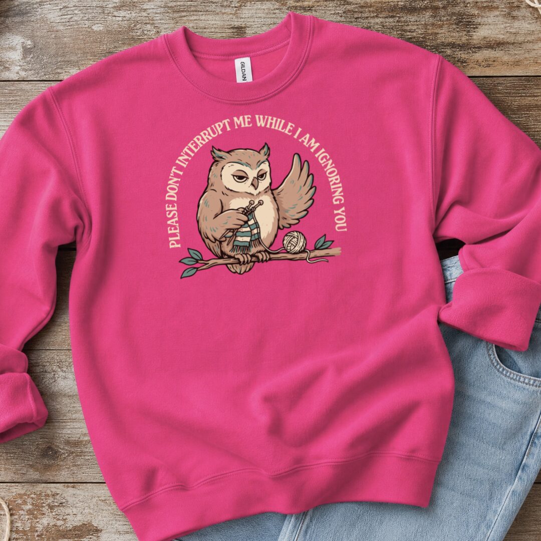 Ignoring You Bright Pink Sweatshirt.jpg