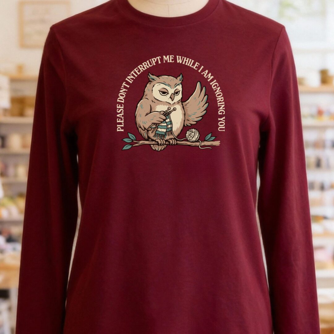Ignoring You Maroon Long Sleeve Tee.jpg