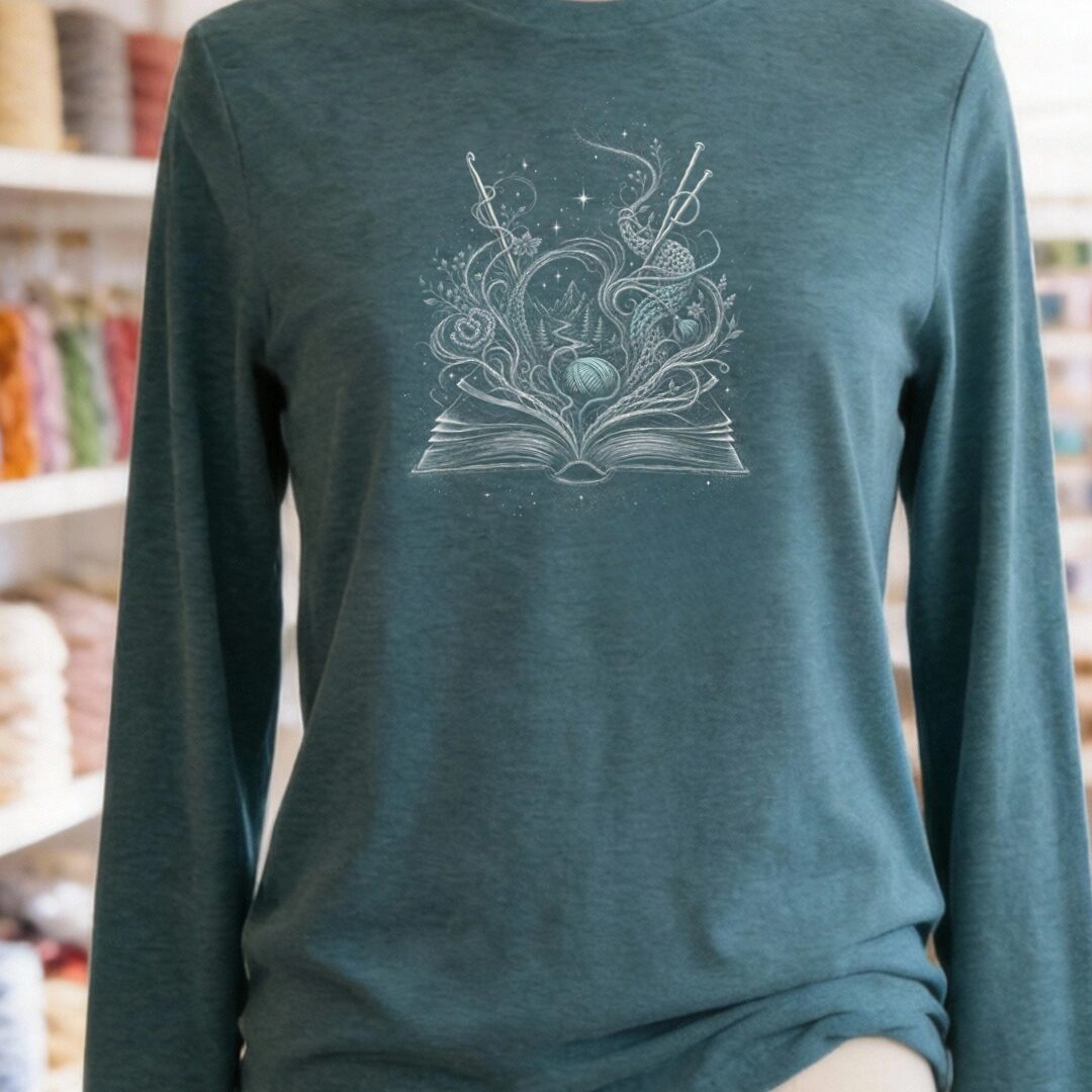 Immersion Long Sleeve Tee Teal Blue t-shirt