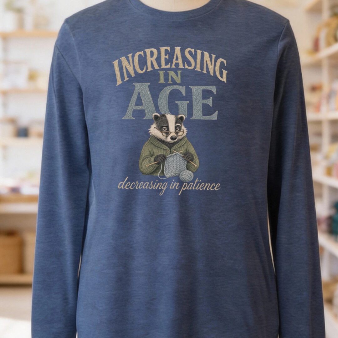 Increasing In Age Long Sleeve Tee Navy t-shirt