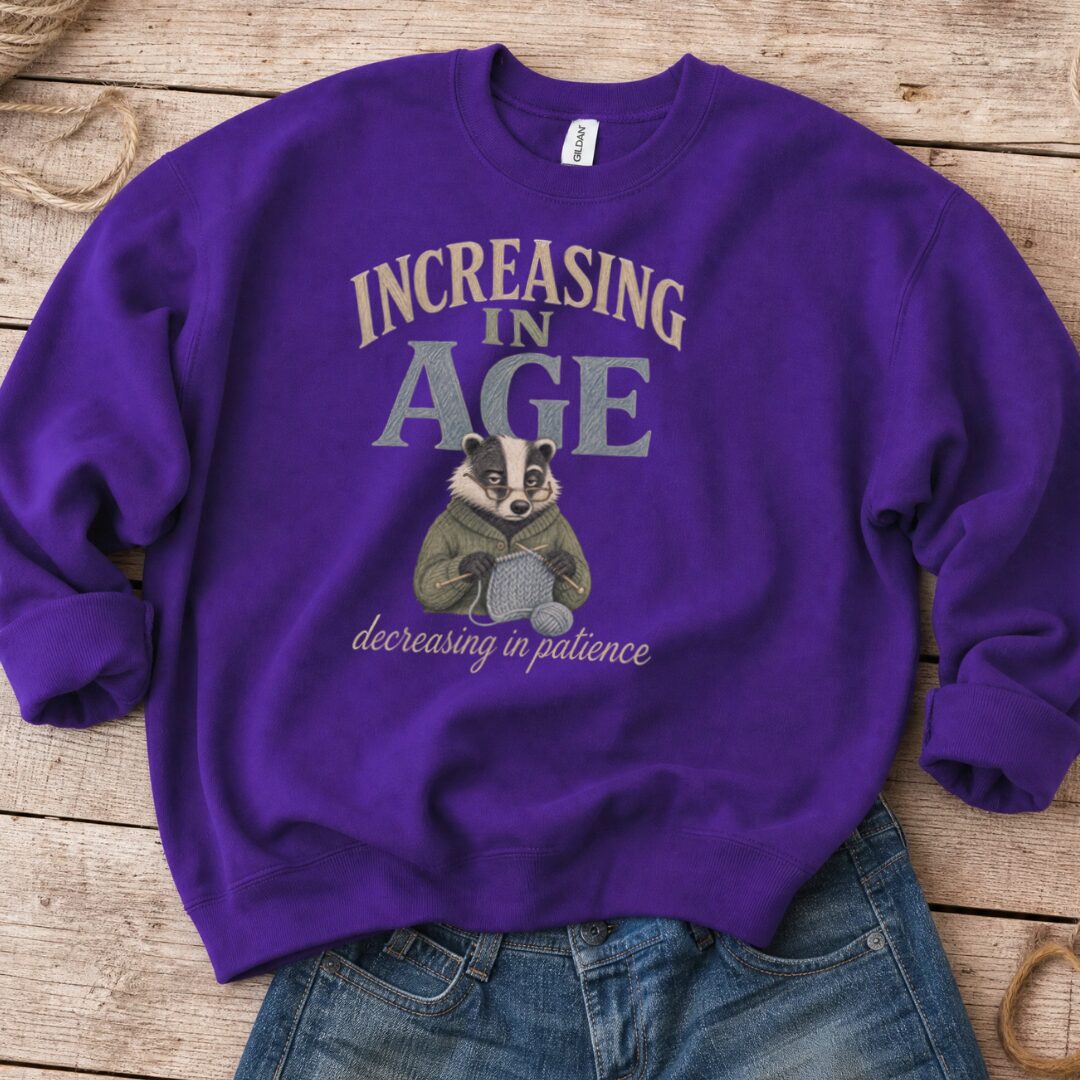 Increasing In Age Sweatshirt Purple t-shirt