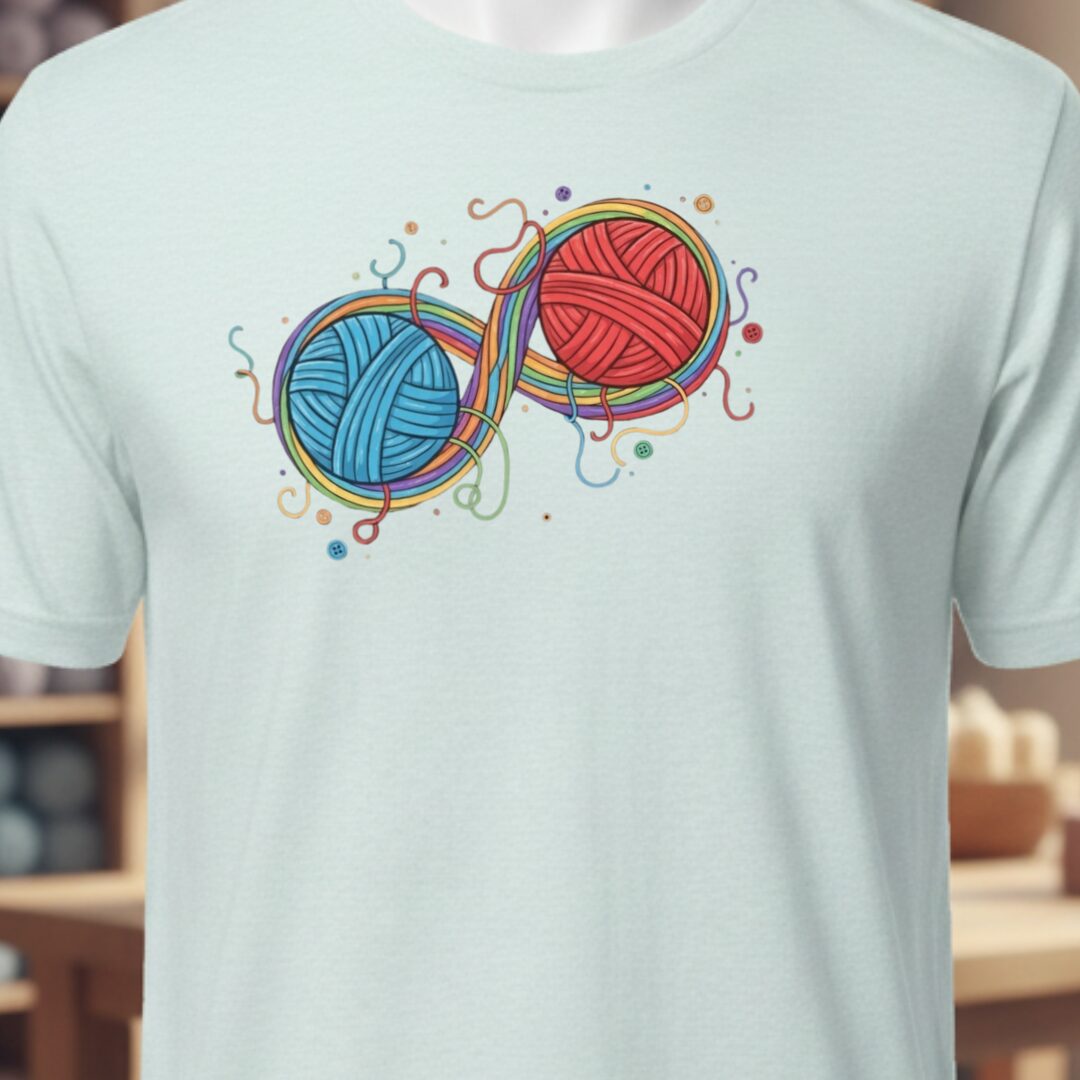 Infinity Yarn T-Shirt Ice Blue t-shirt