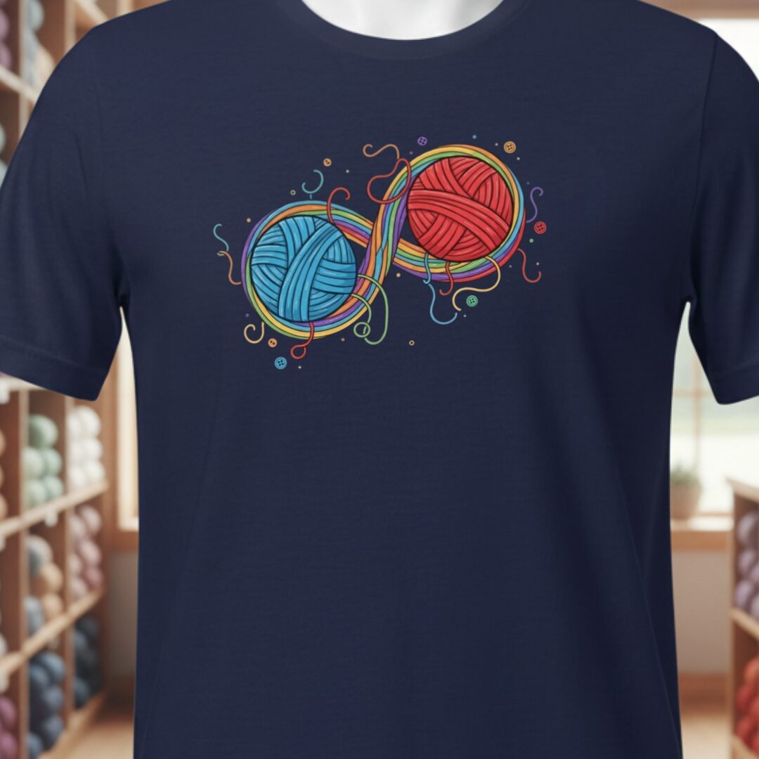 Infinity Yarn T-Shirt Navy t-shirt