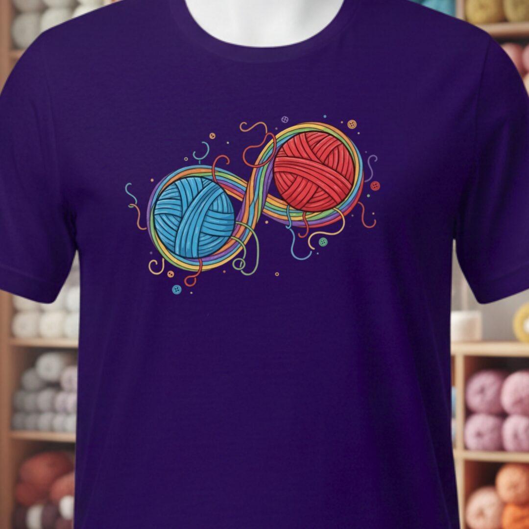 Infinity Yarn T-Shirt Purple t-shirt
