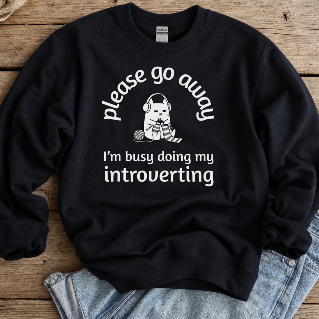 Introverting Sweatshirt Black t-shirt
