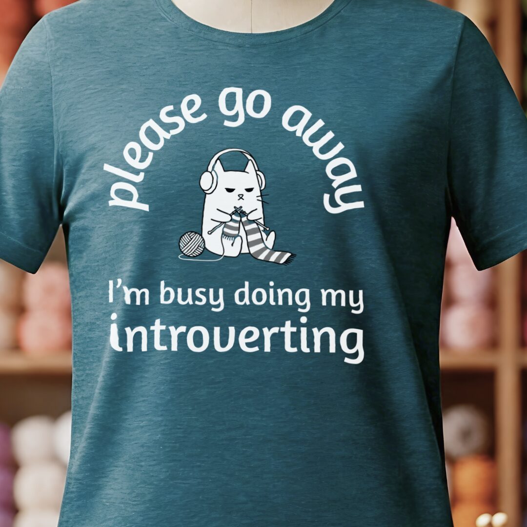 Introverting T-Shirt Teal Blue t-shirt
