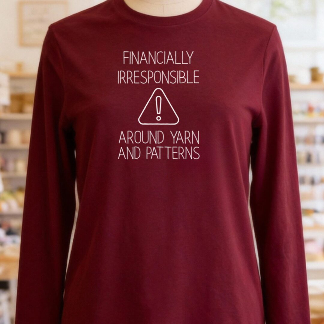 Irresponsible Long Sleeve Tee Maroon t-shirt