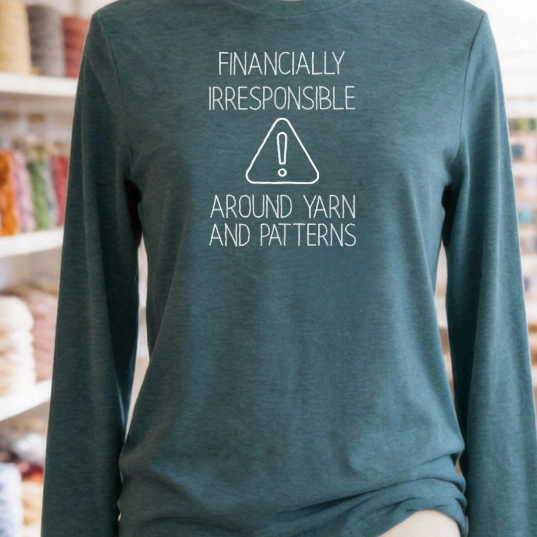 Irresponsible Long Sleeve Tee Teal Blue t-shirt