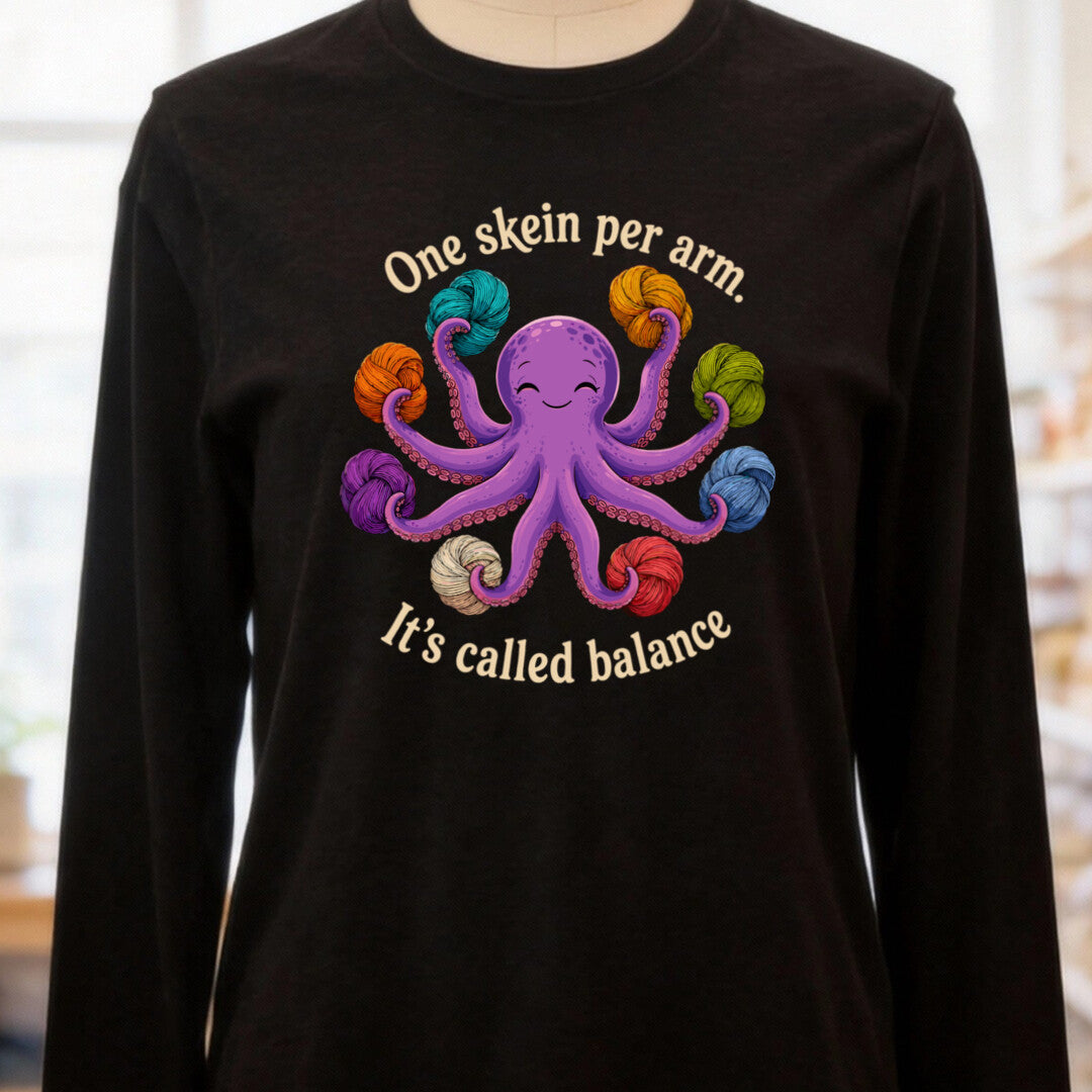 It's Called Balance Black Long Sleeve Tee.jpg