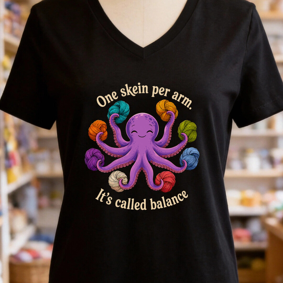 It's Called Balance Black V Neck.jpg