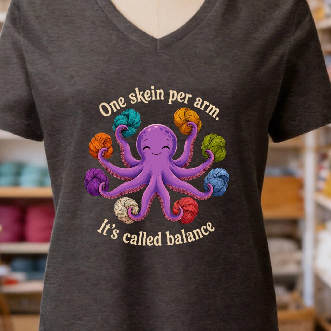 It's Called Balance V-Neck T-Shirt Dark Grey t-shirt