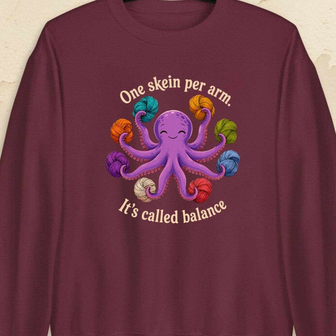 It's Called Balance Maroon Sweatshirt.jpg