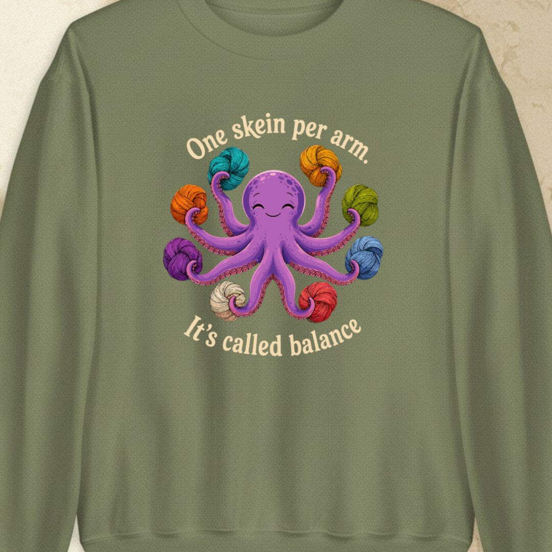 It's Called Balance Military Green Sweatshirt.jpg