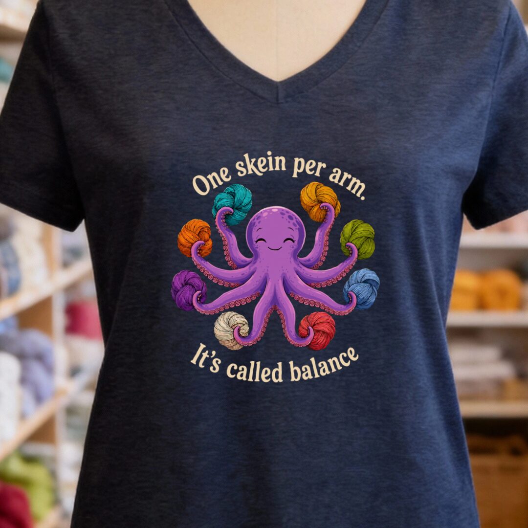 It's Called Balance V-Neck T-Shirt Navy t-shirt